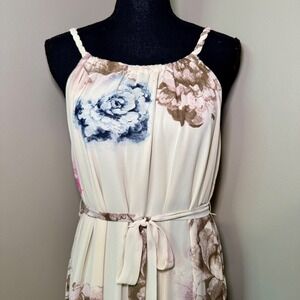 Skies Are Blue Maxi Dress Floral Print‎ Sleeveless Casual Sundress Summer